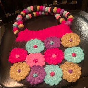 Colorful Felt Flower Kids Bag